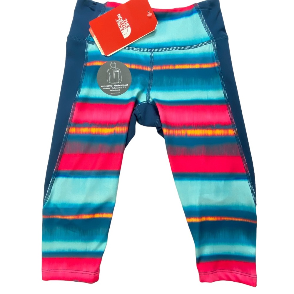 The North Face Multi Colored Capri Athletic Leggings; S (7/8)